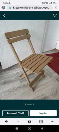 Krzesło brąz składane, taboret,krzesełko,stołek dla Dziecka,z oparciem