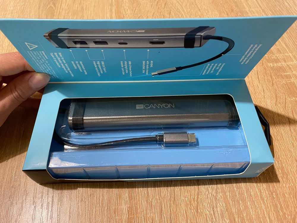 Мультипортова док-станція Canyon 4-в-1 USB Type CDS-3 (CNS-TDS03DG)