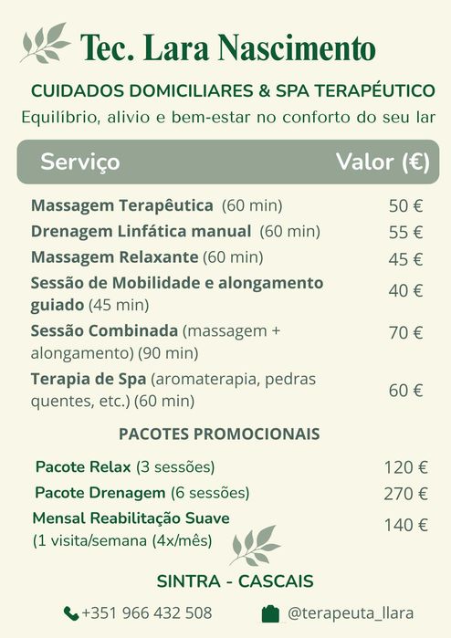 Atendimento Domiciliar – Massagem Terapêutica e Mobilidade