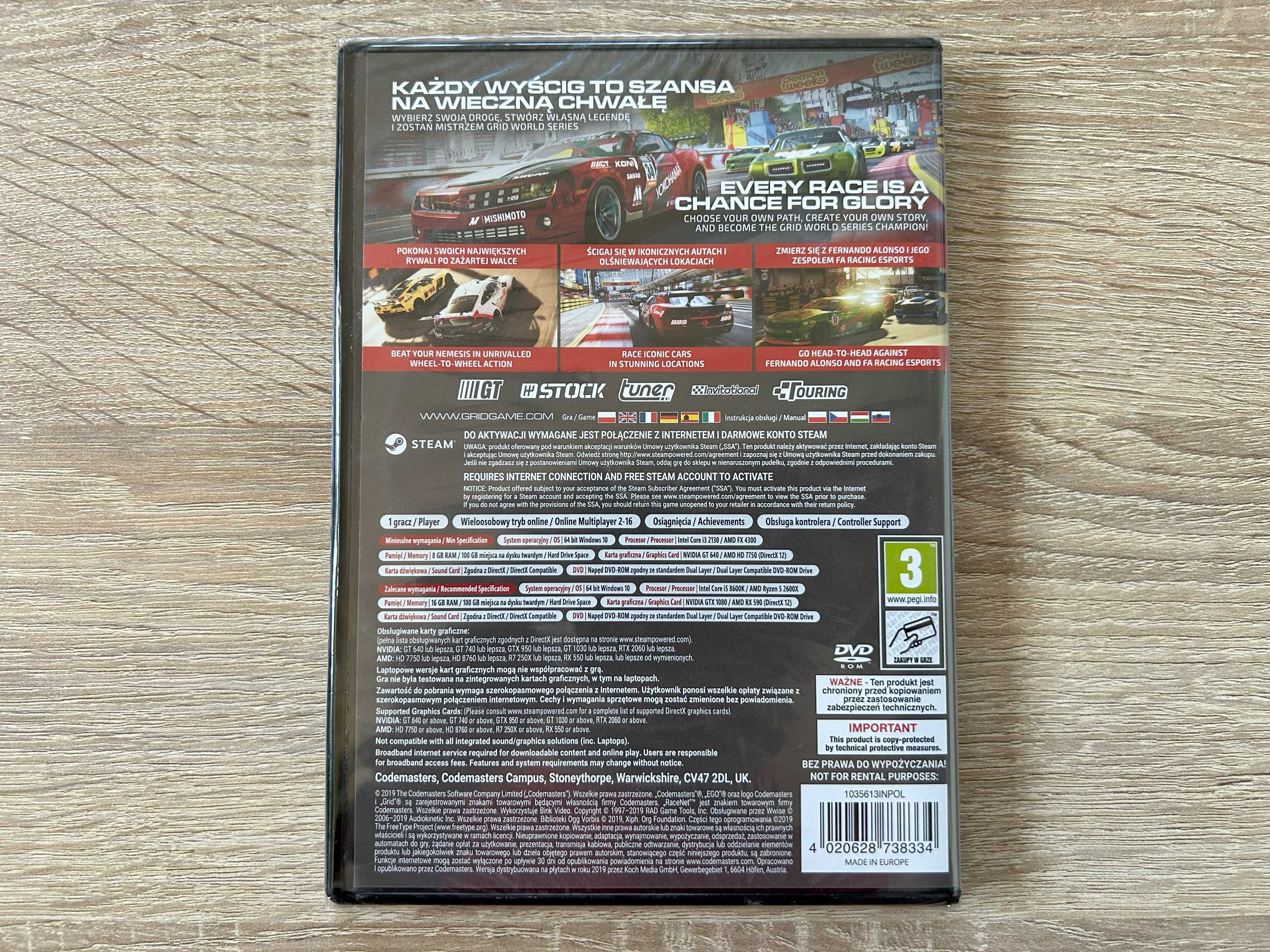 GRID Day One Edition - PC - Codemasters - PL - NOWA, FOLIA