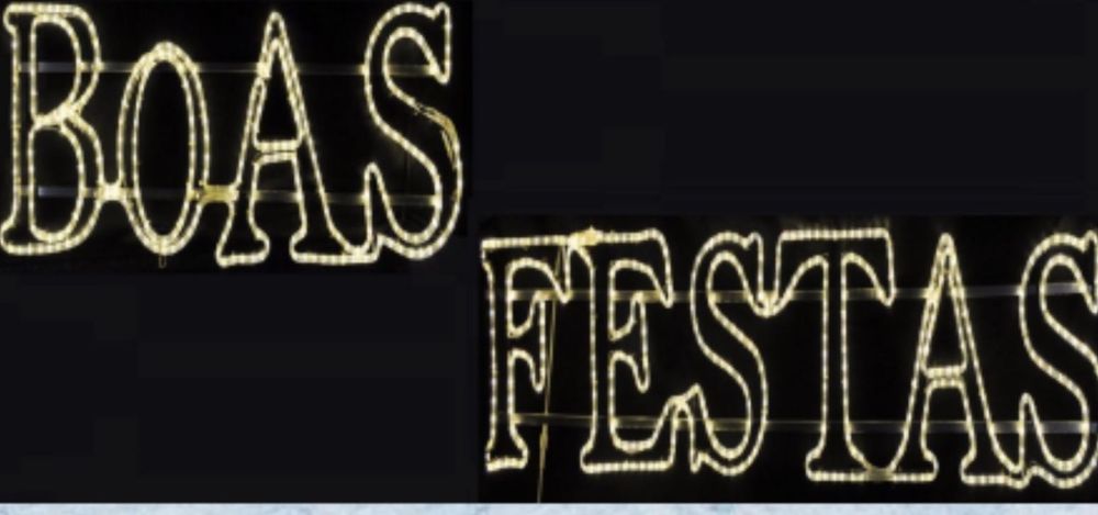 PAINÉIS DE “BOAS FESTAS” - ILUMINAÇÃO DE NATAL