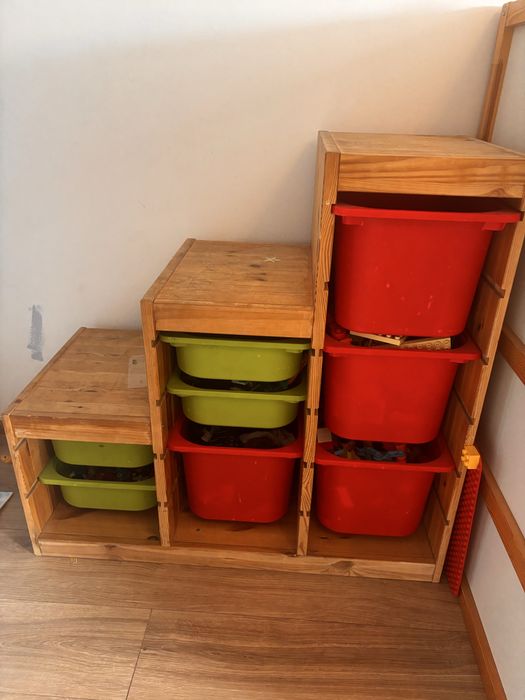 Regal trofast ikea drewniany