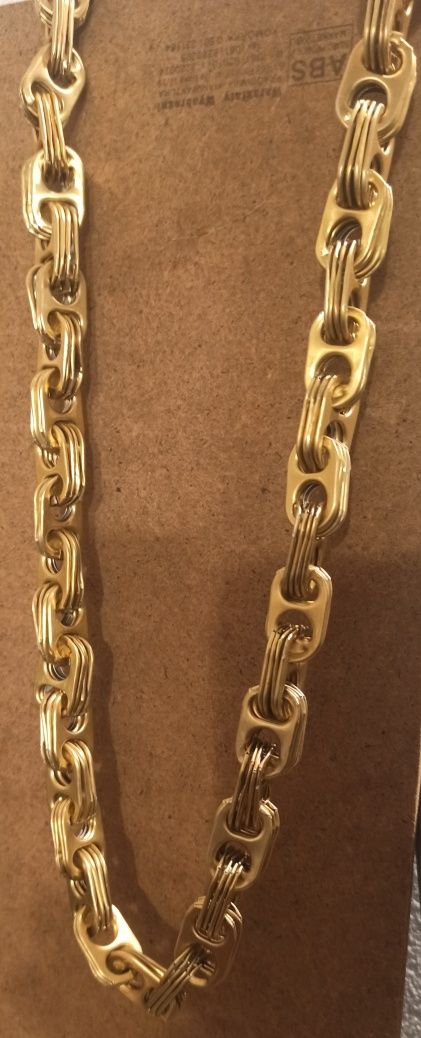 Łańcuch z zawleczek złoty
