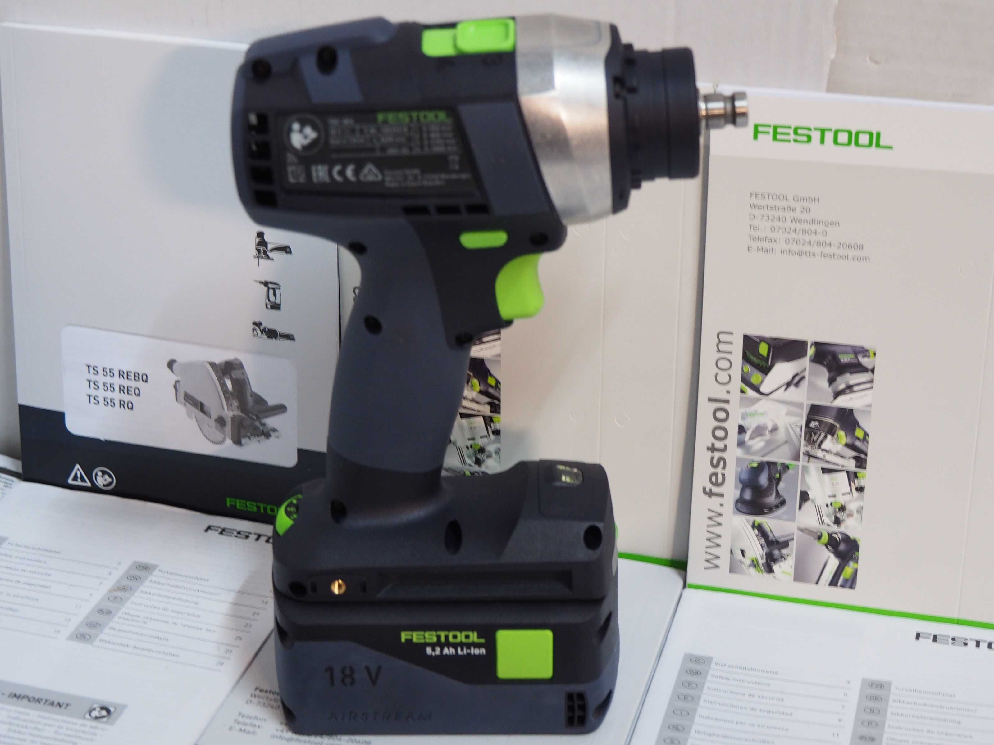 Wkrętarka FESTOOL TDC 18/4 bateria 18v 5,2Ah bez ladowarka uchwyt