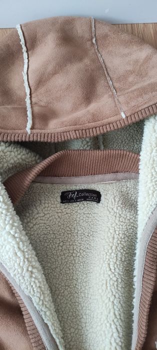 Colete em pele e pelo Zara