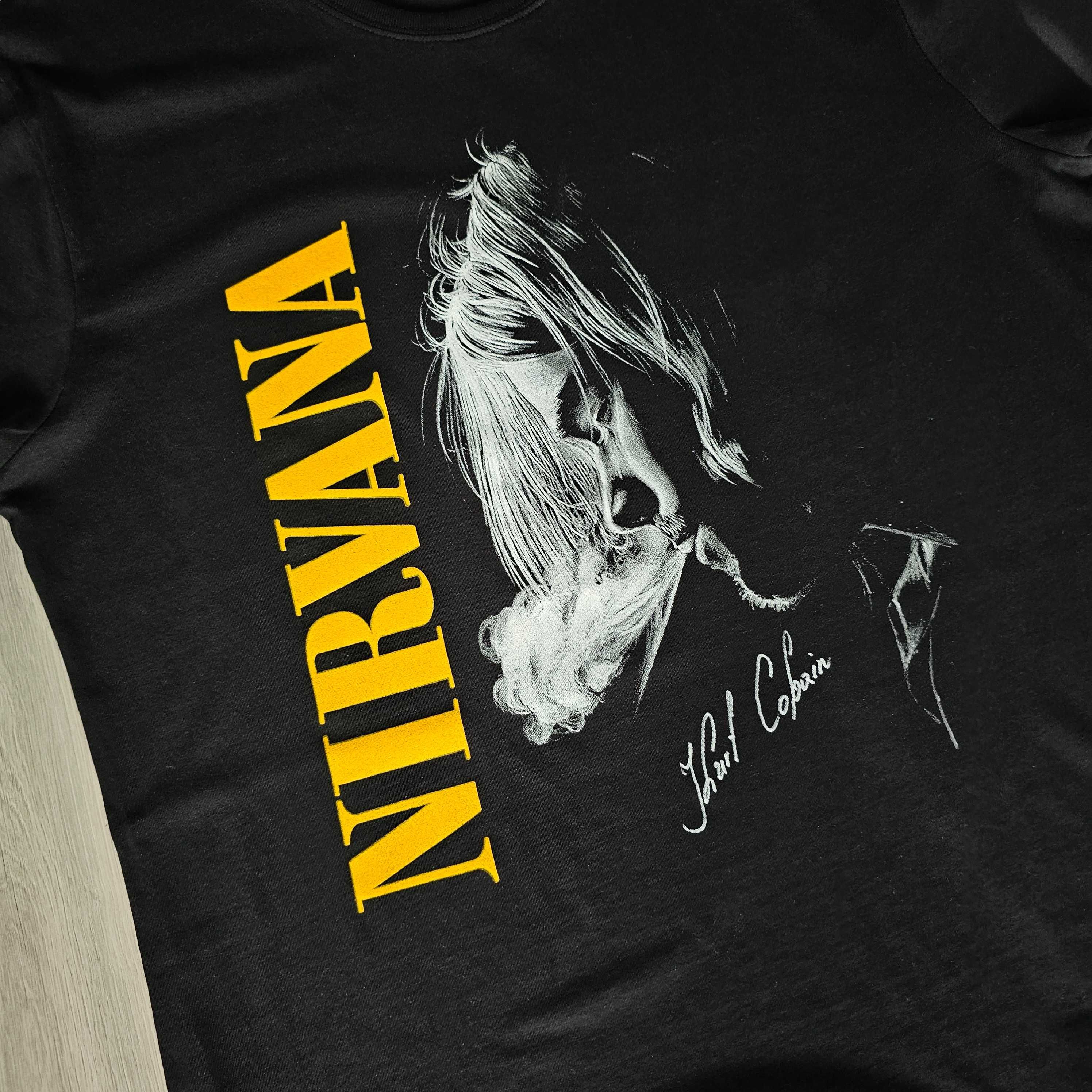 T-shirt Nirvana duży nadruk Kurt Cobain big print rozmiar XL/XXL