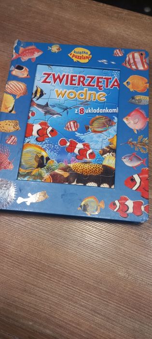 Książka Zwierzęta wodne z 8 układankami puzzle