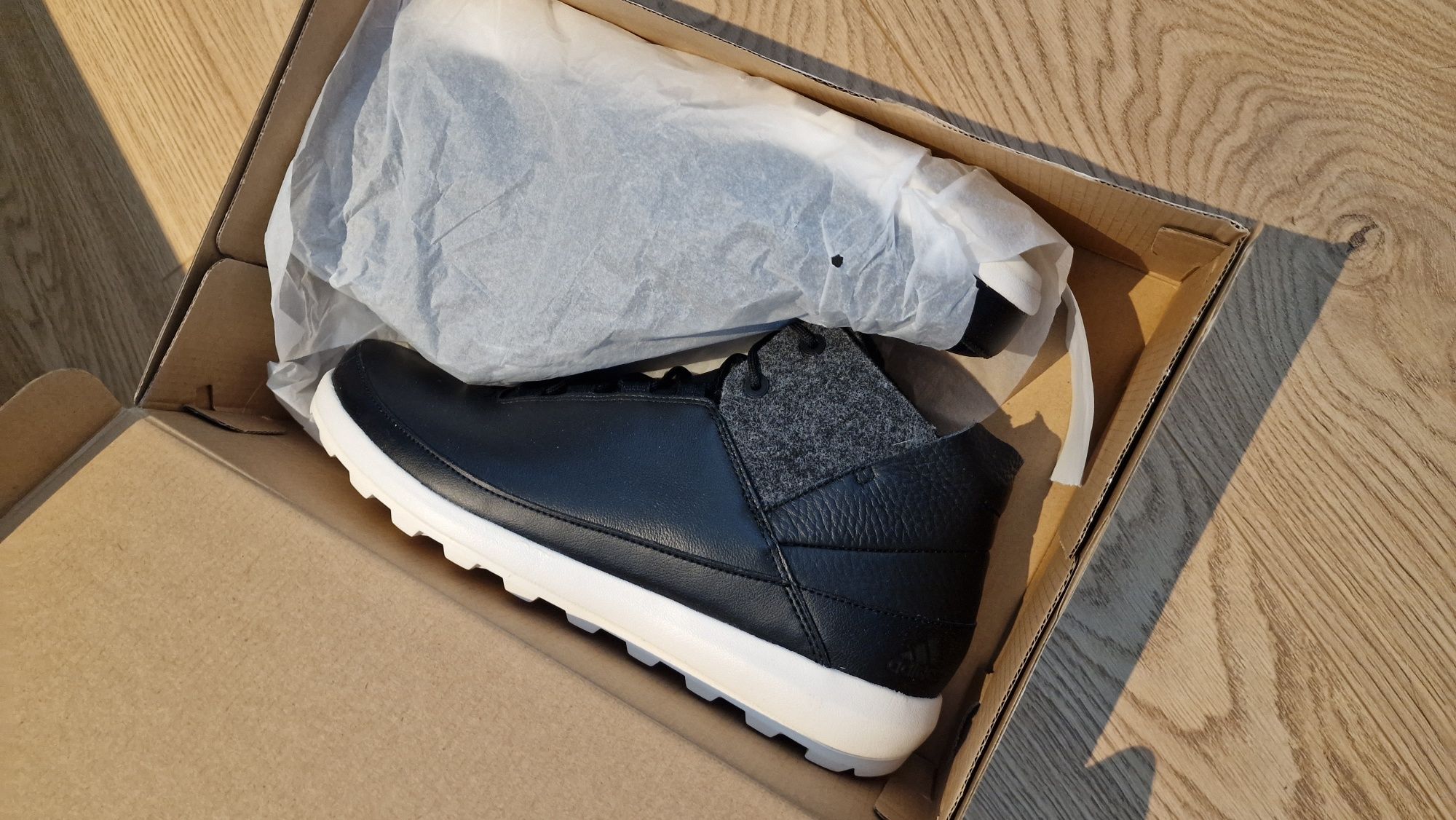 Adidas Zappan II Winter MID buty zimowe trekkingowe skóra filc