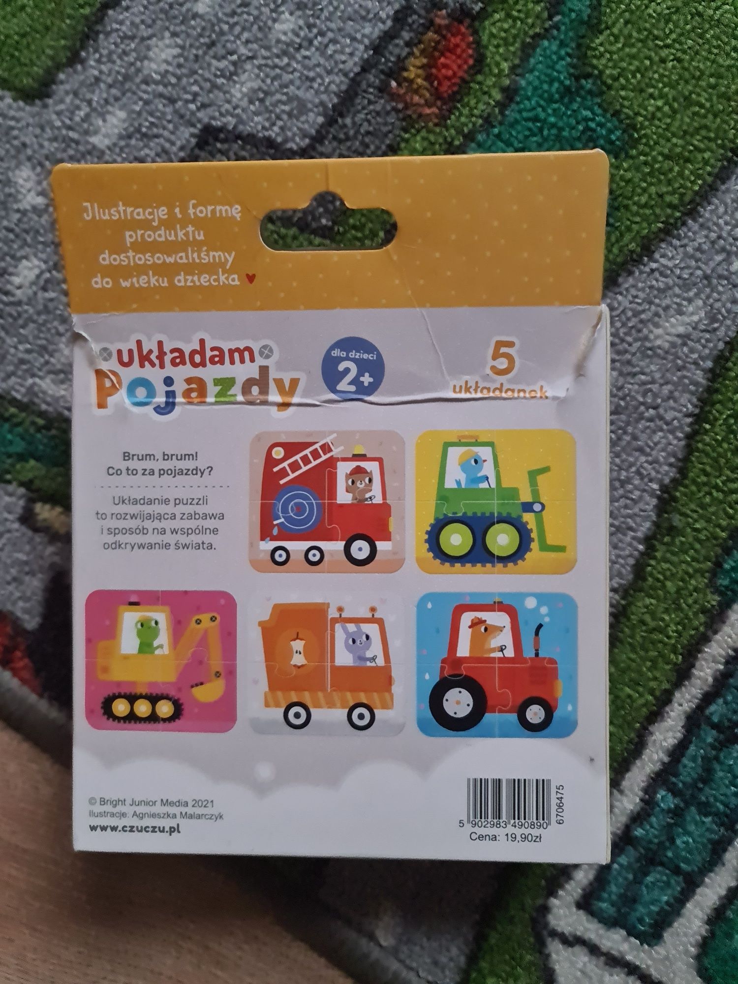 Puzzle czuczu pojazdy 2+