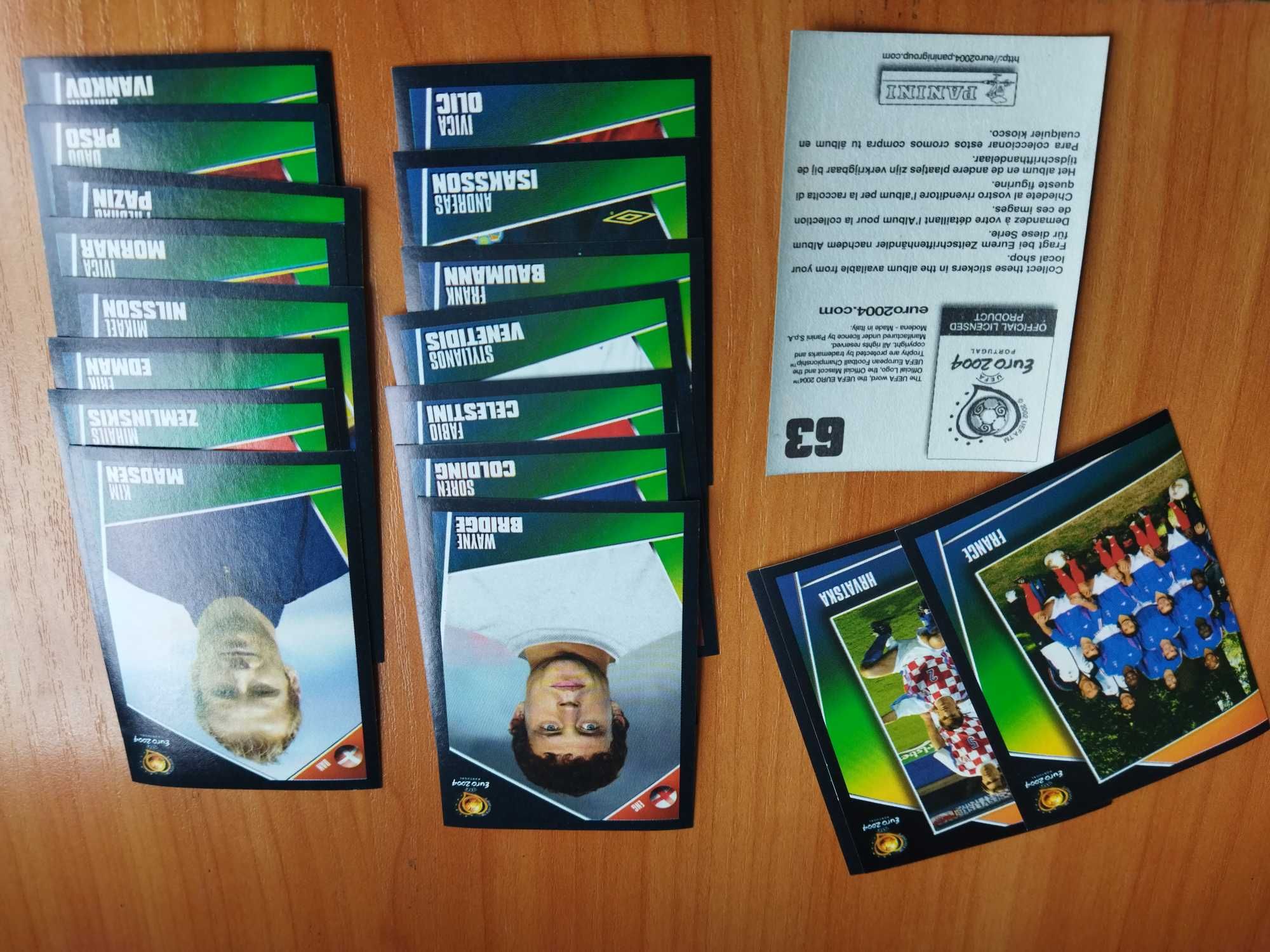 Футбольні Наклейки Panini Євро 2000 2004 2008 2012