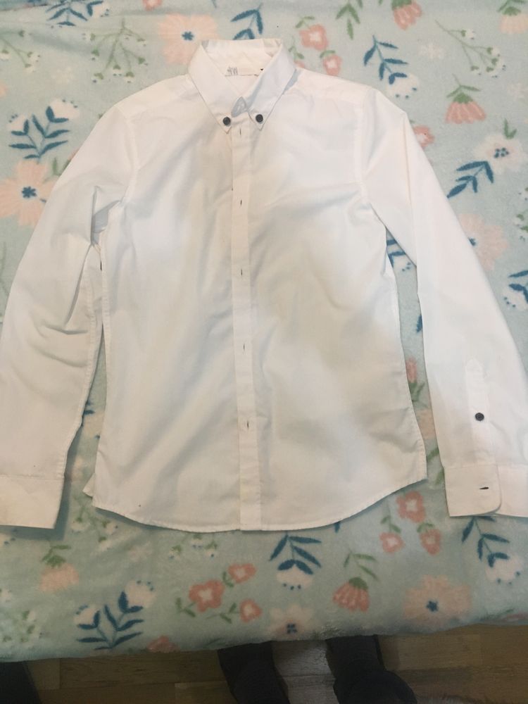 Biała koszula r128 H&M