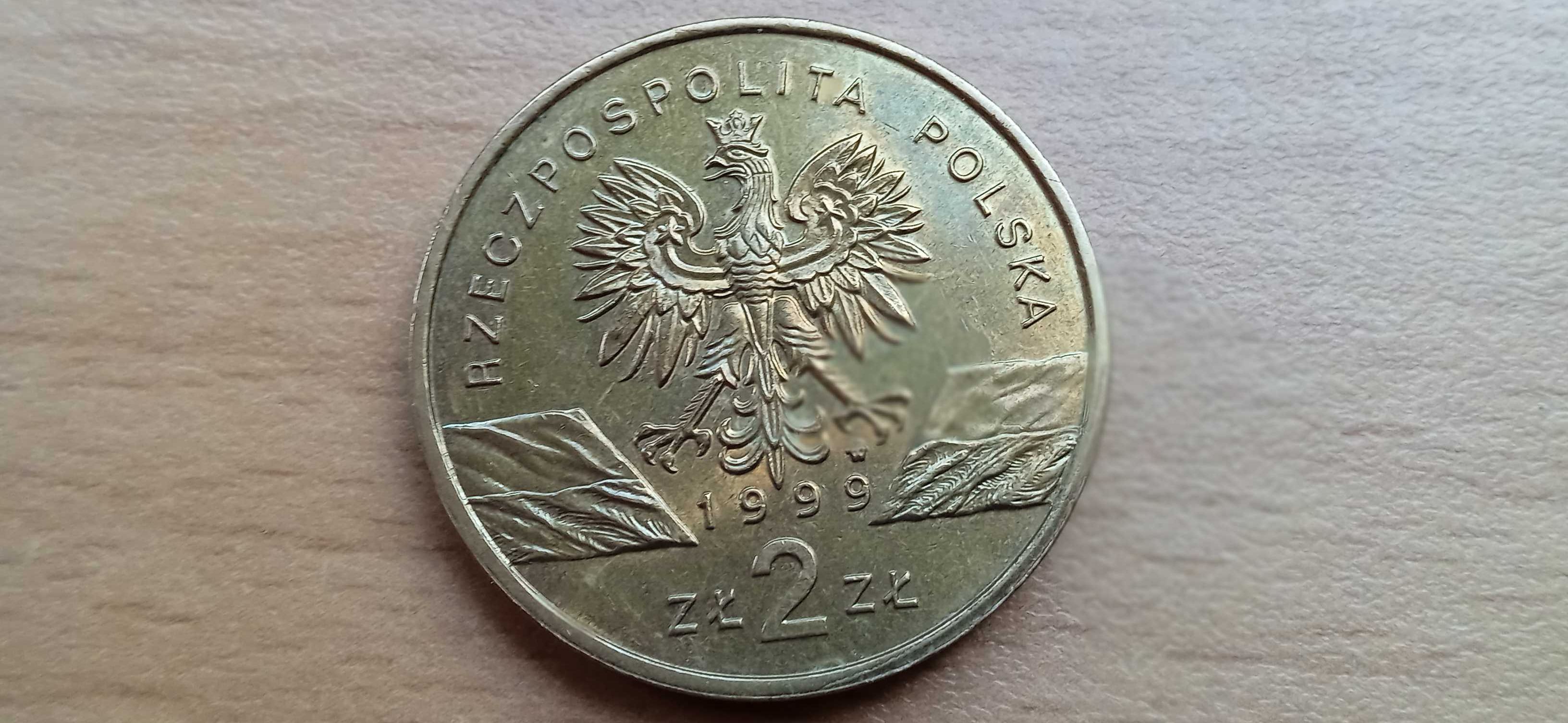 Moneta 2zł Wilki  1999 rok.