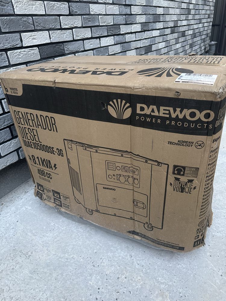 Генератор дизельний DAEWOO 10500DSE-3G 6.5 Кв, 1/3 фази, як новий