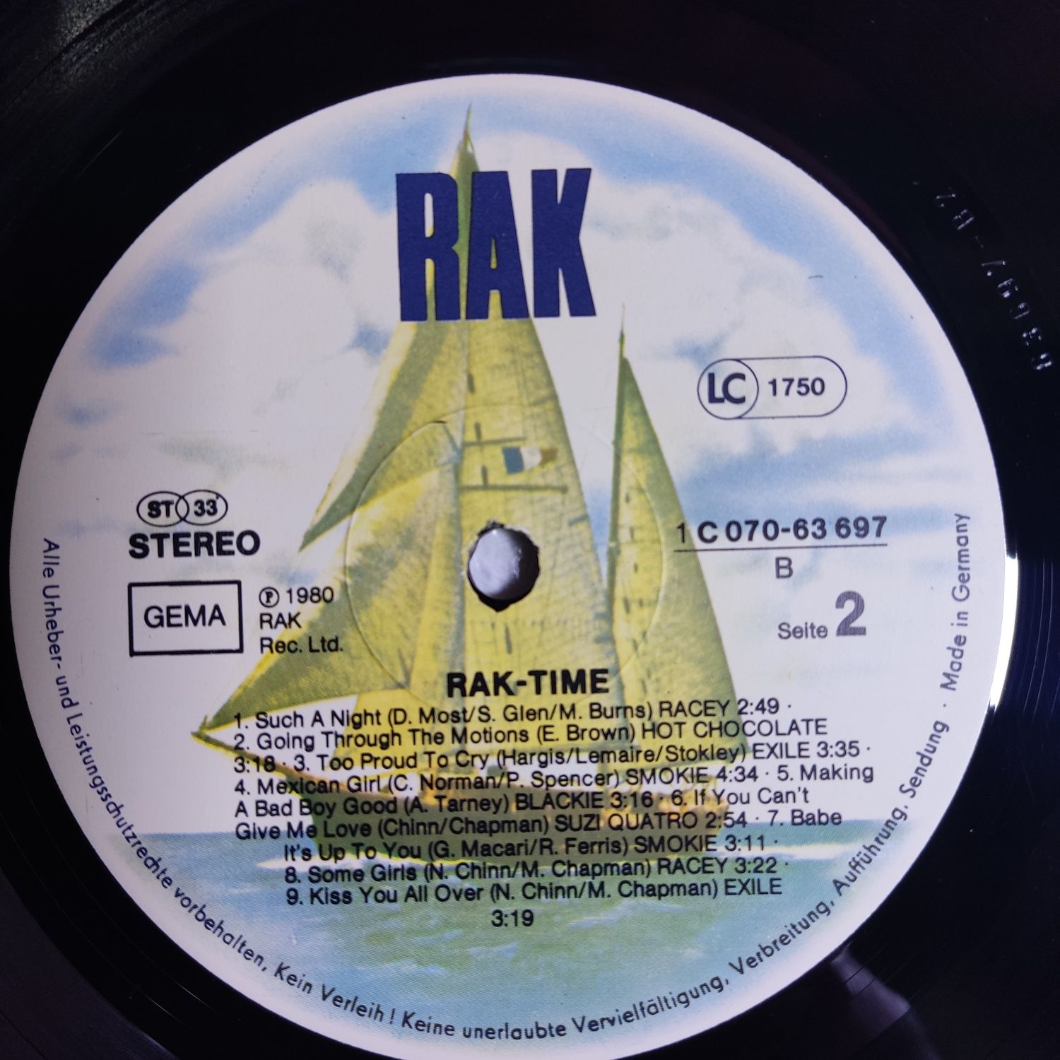 Various ‎– RAK Time.Збірник 1980.Німеччина.