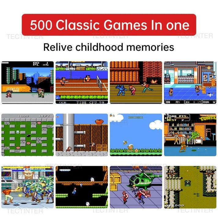 Mini consola de videojogos retrô portátil