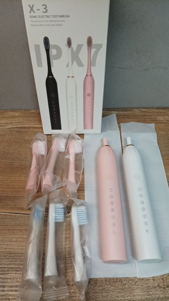Szczoteczka soniczna elektryczna ładowana na USB zestaw 2 sztuki