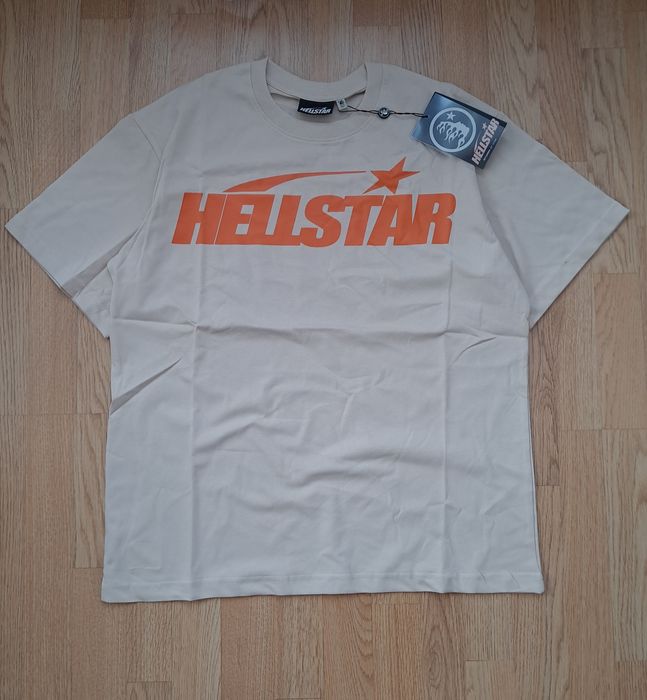 Футболка HELLSTAR Classic Tee білого кольору тішка Opium y2k sk8 drill