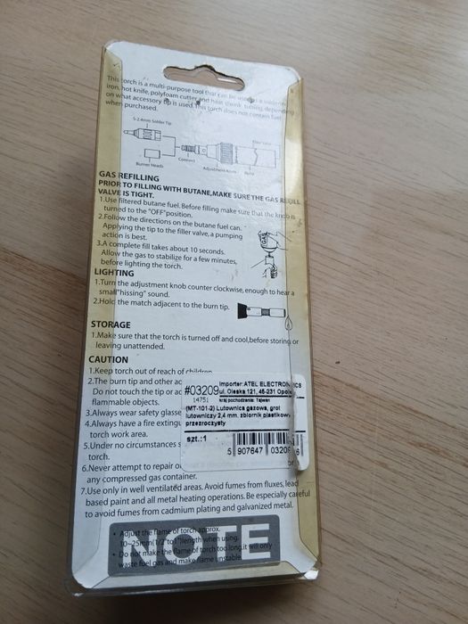 Lutownica gazowa mini