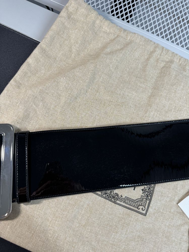 Gucci Patent Leather Waist Belt 90cm pasek