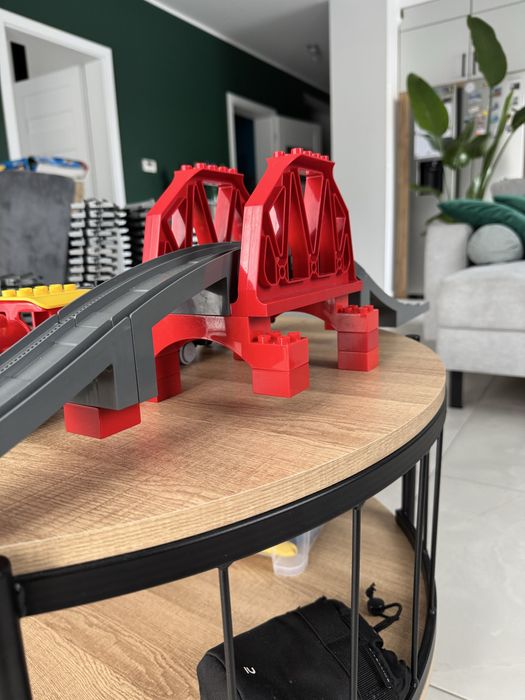 Mega zestaw pociąg parowy kolejka lego duplo z mostem