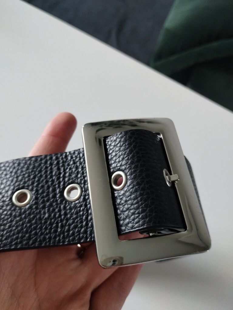 Gruby pasek szerokość 4,5 cm z klamrą