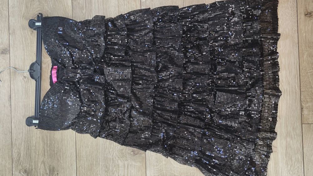 Sukienka cekinowa czarna XS