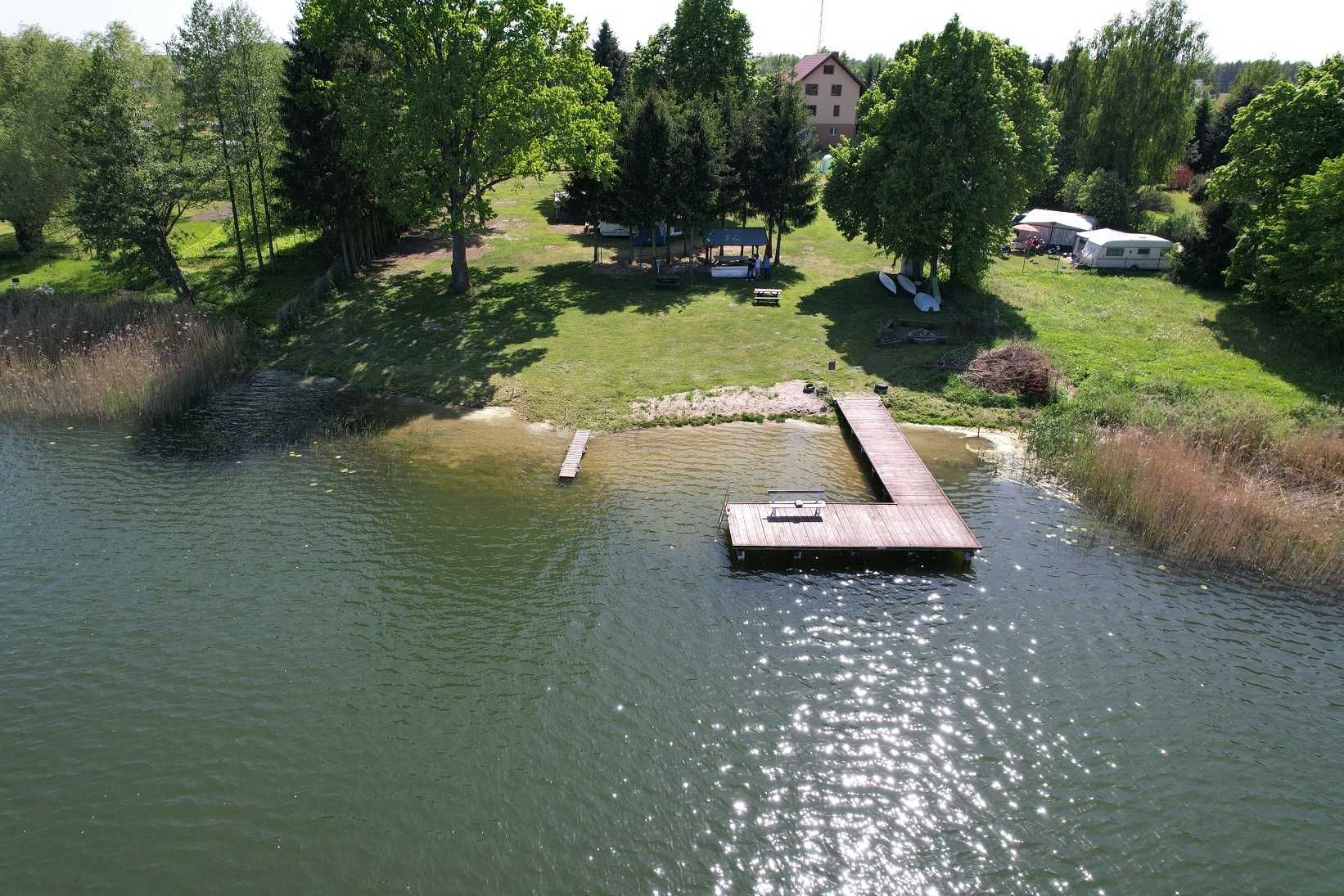 przyczepa kempingowa pole namiotowe kempingowe nocleg jezioro mazury