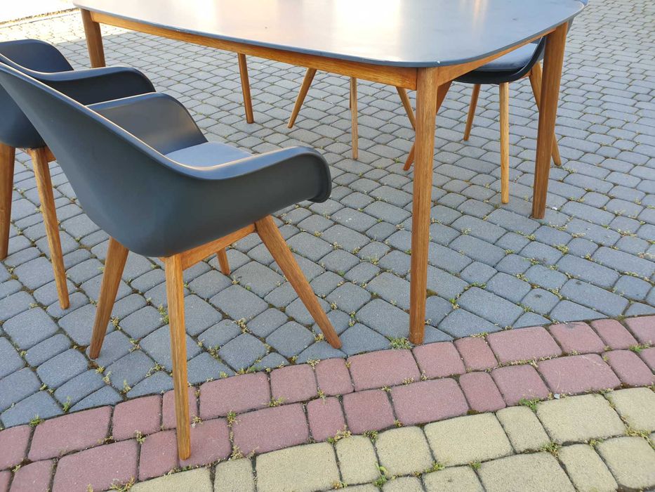 LE SUD loftowy stół + krzesła komplet mebli ogrodowych na taras ogrodu