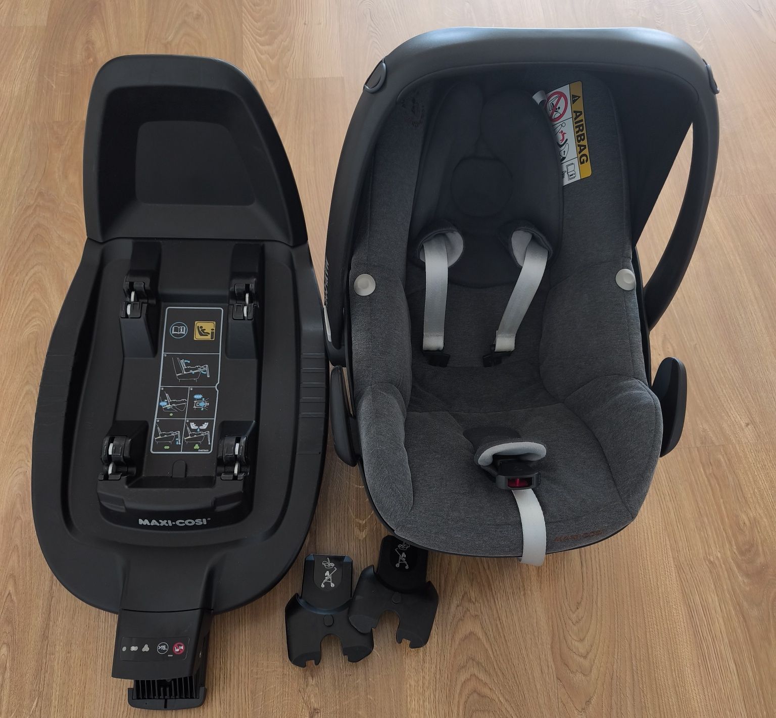 Ovo Maxi-Cosi Pebble Pro i-Size Grey Twillic + Base Isofix Familyfix3