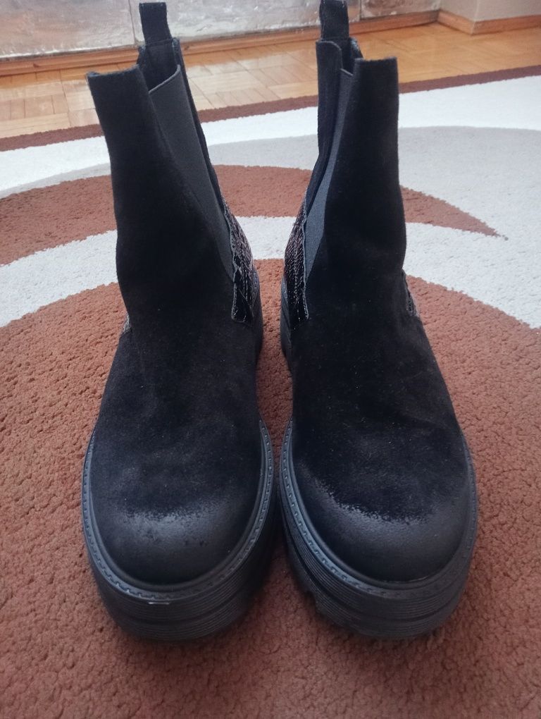 Botki zimowe czarne Lemar 39