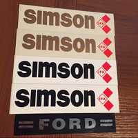 Naklejka logo emblemat znaczek simson ifa ford napis logotyp na motor