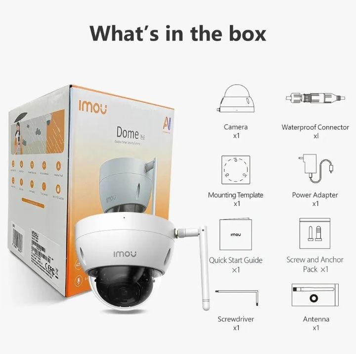 Купольна  Wi-Fi IP відеокамера 5Mp Imou Dahua Dome Pro IPC-D52MIR