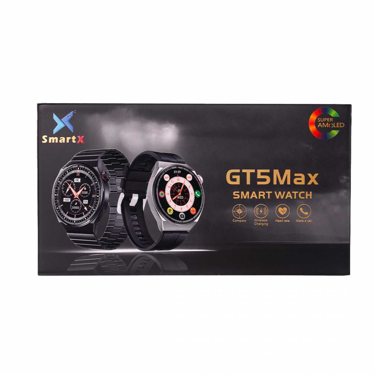 Смарт годинник Smart GT5 чоловічий з функцією дзвінка та GPS чорний