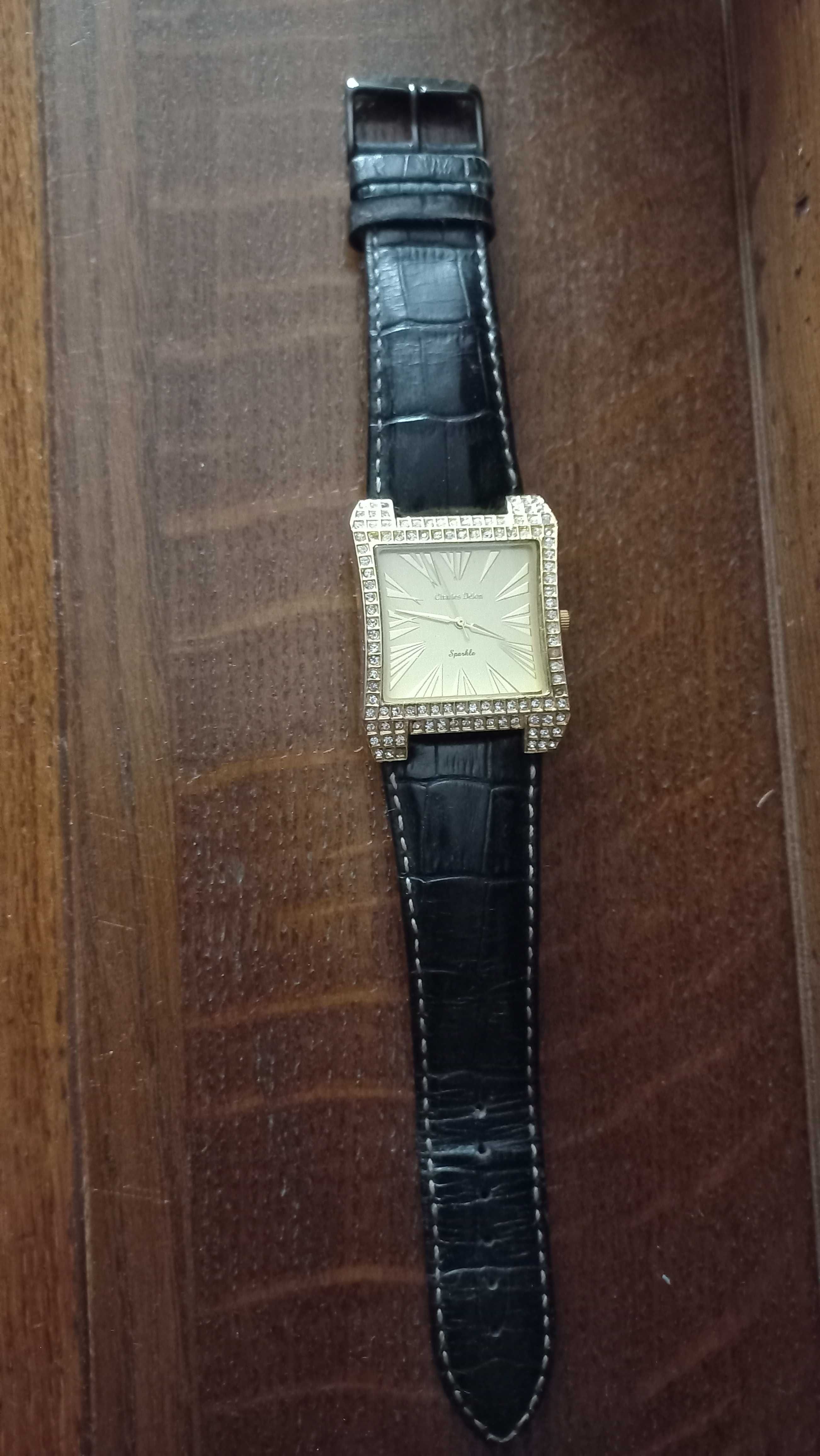 Sprzedam duży damski zegarek biżuteryjny Charles Delon Sparkle 4317L