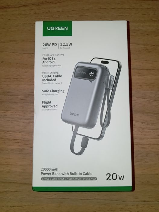 Павербанк Ugreen новий 20000 mAh 22.5w