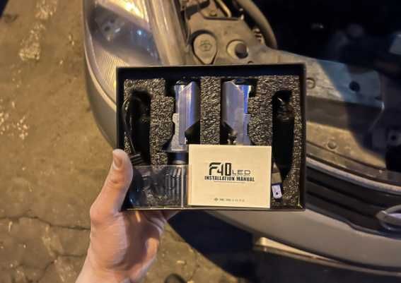 Светодиодные автомобильные лампы h4 f40 led с линзой