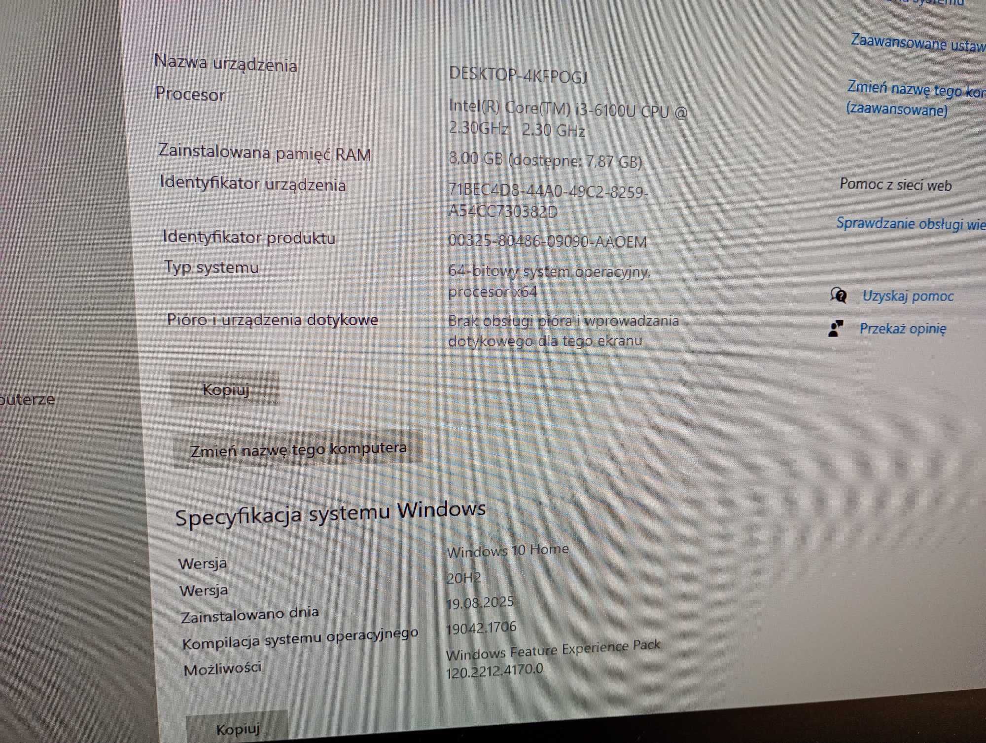 Lenovo Ideacentre 22'' AIO 300-22 i3-6100U/8GB/1TB SSHD/Win10