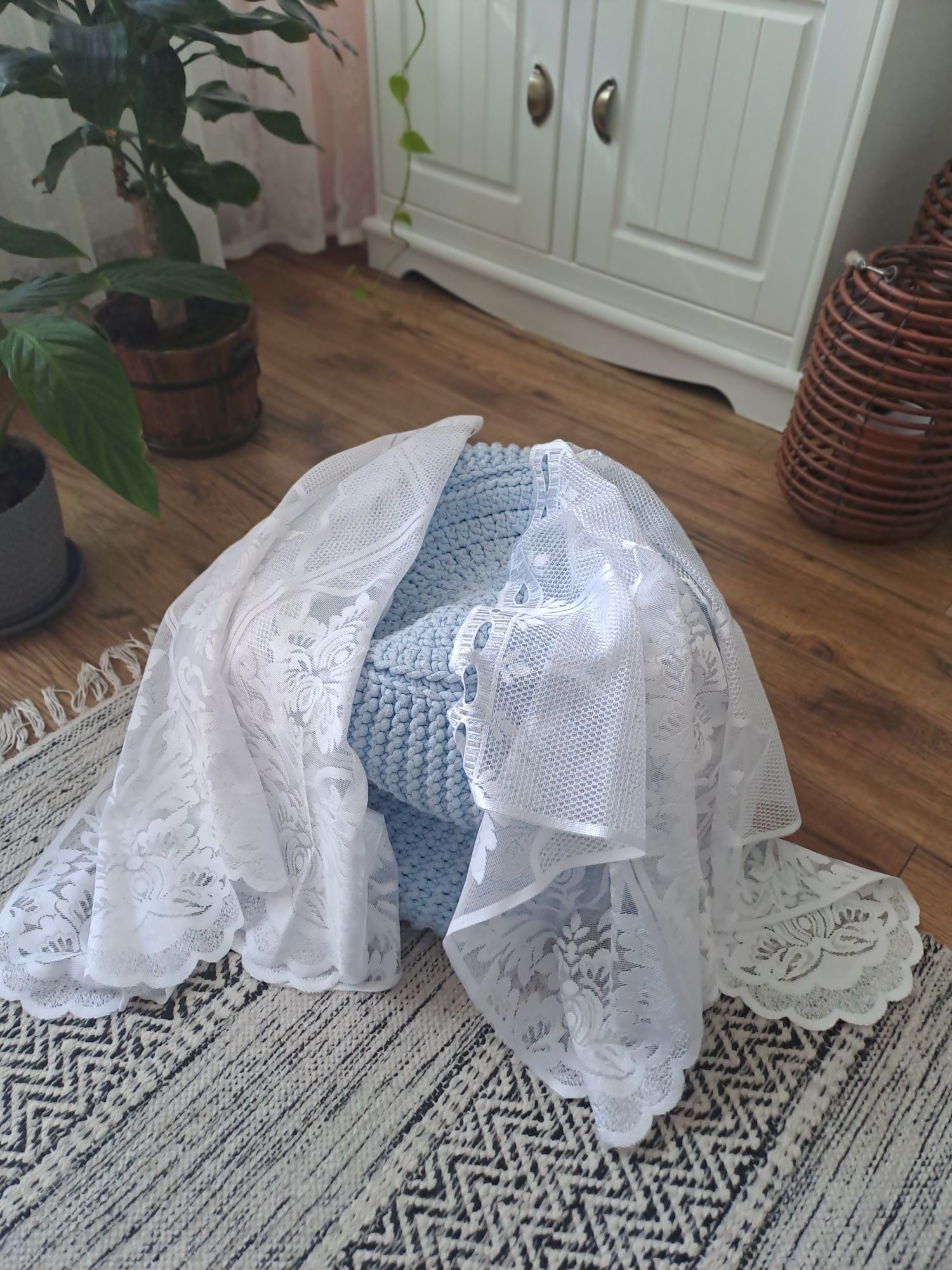 Białe firanki zazdrostka 2 sztuki