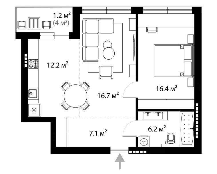 2-кімнатна квартира з ремонтом | PARKLAND | Ужгород - PL 9.09