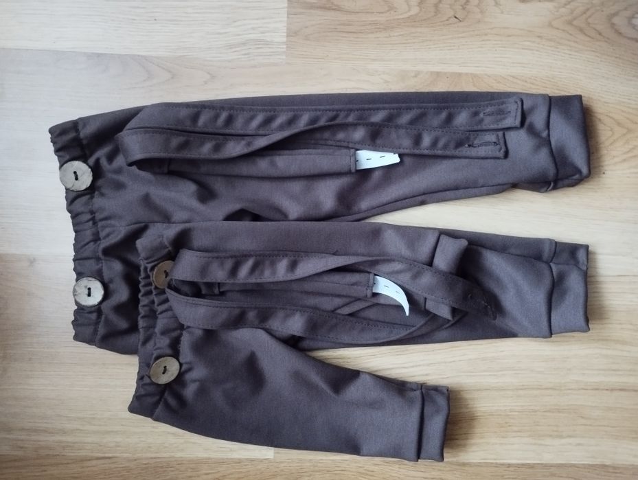 2x spodnie z szelkami
