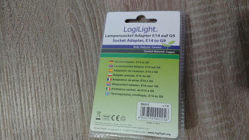 Adaptador E14 para G9 LogiLight ESL012