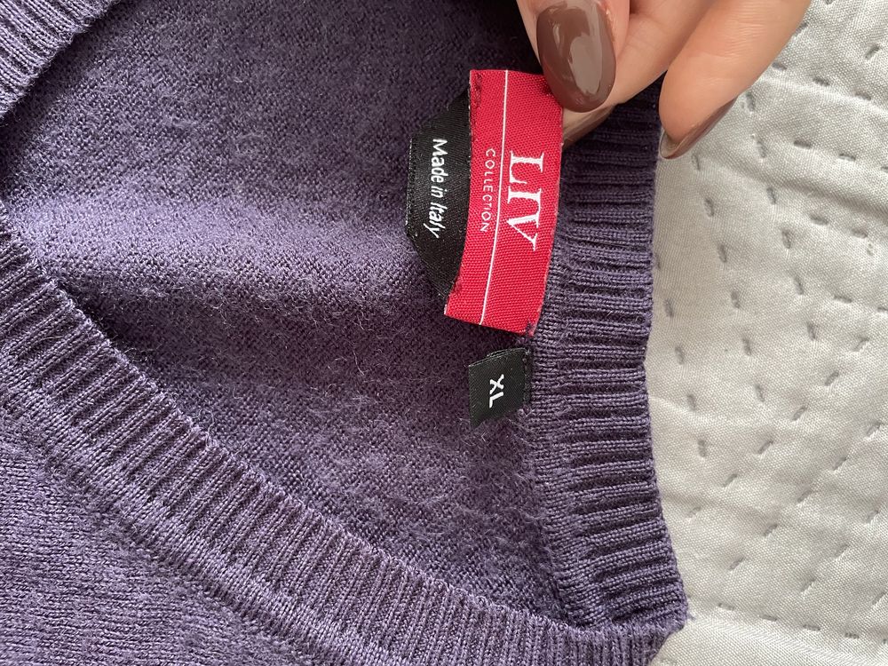 Sweter wełna merino XL