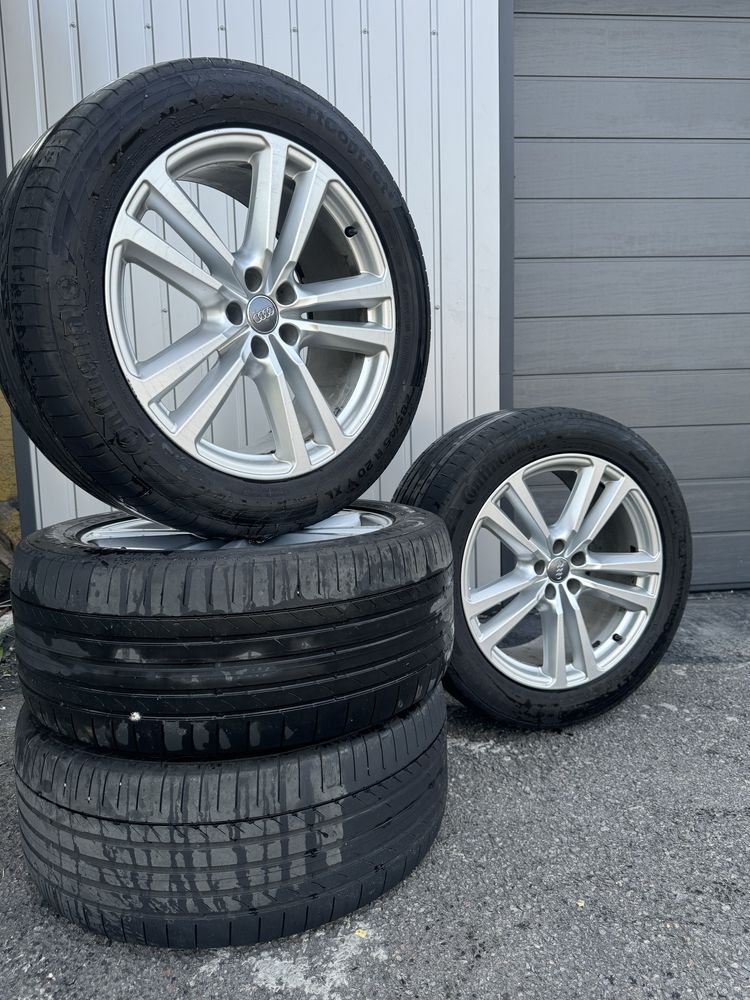 Оригінальні диски з літніми шинами audi q7 5:112 285/45 r20