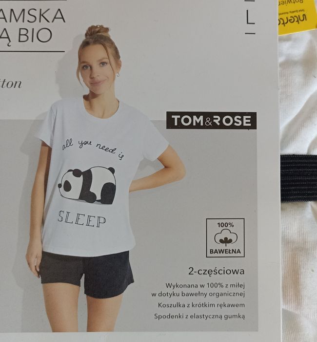 Piżama damska bawełna Panda L 40 nowa