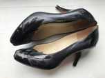 Czarne skórzane szpilki Peter Kaiser 5 38 25.5 cm buty obcasie