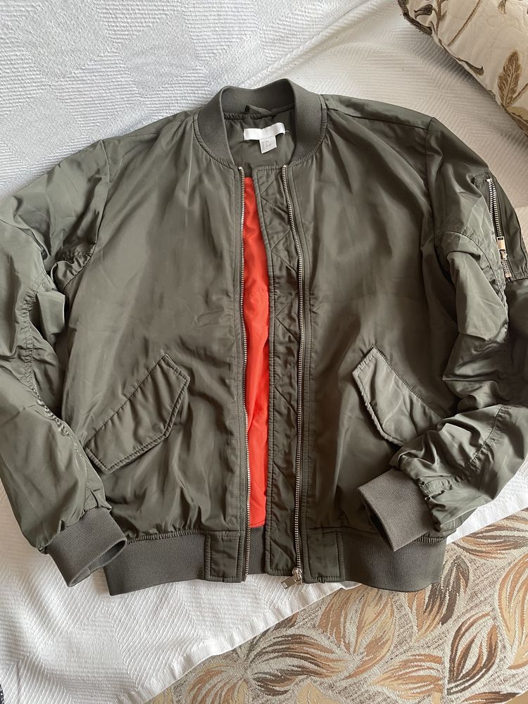 Куртка Бомбер H&M хакі оливковий