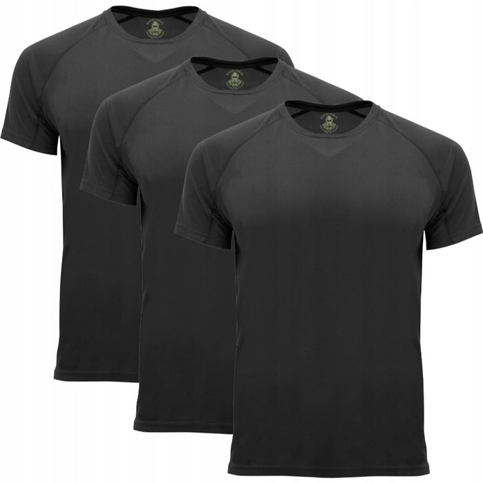 3szt Koszulka T-SHIRT Termoaktywna Sportowa Militarna Morowo L