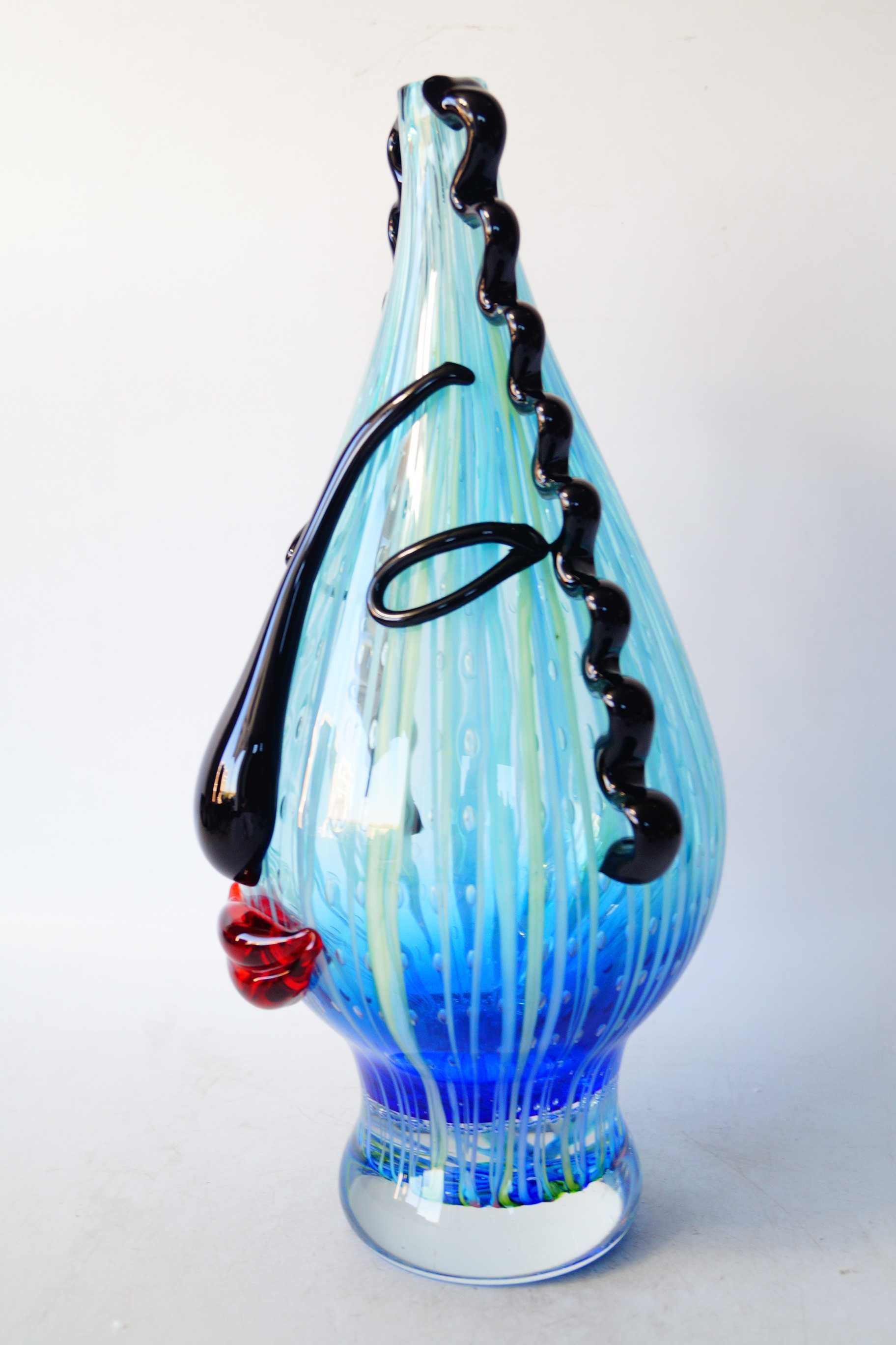 Wazon szkło murano style TWARZ design ciekawa forma