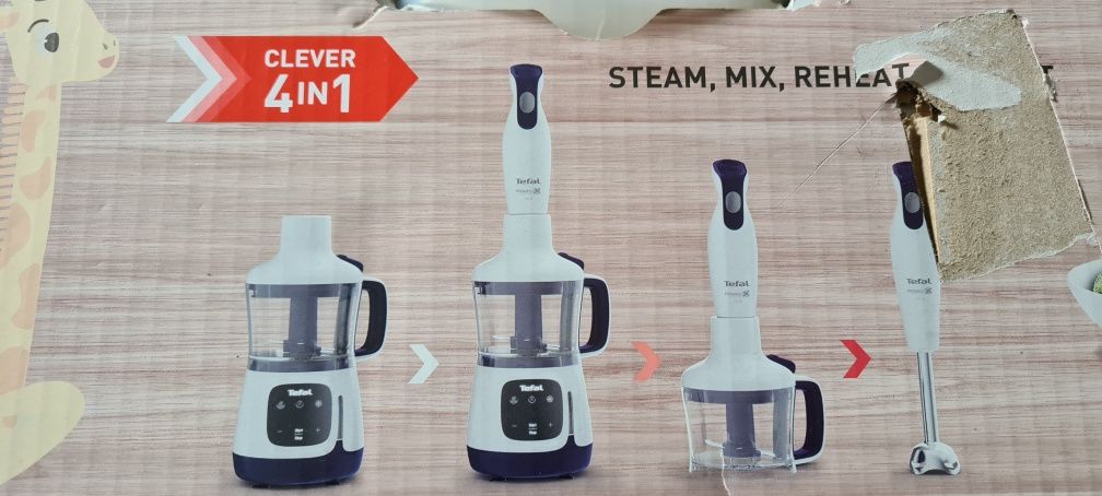 Tefal Yummy Gourmet HB55W430 parowar i mikser 4 w 1