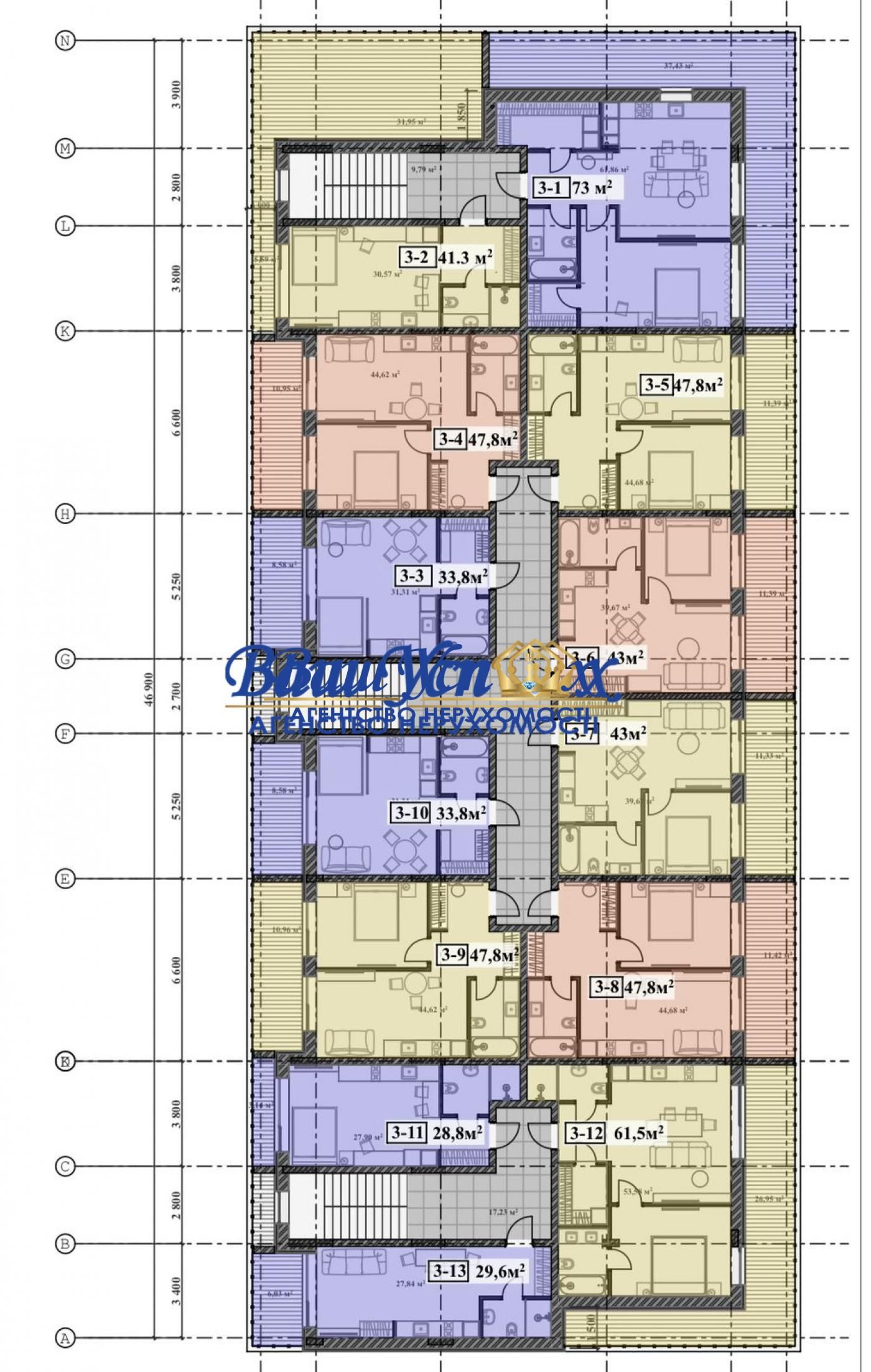 Продаж 3 ком  квартири в центрі села Козин. район Конча-Заспа